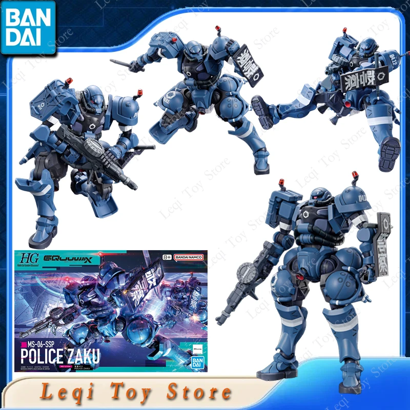 Bandai véritable HG GMS-K-α-Ω rouge GUNDAM GquuuuuuX MS-06-SSP POLICE ZAKU GFreD figurines d'anime d'action jouet assemblage modèle ornements