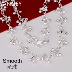 Charm korean fashion 925 Sterling Silver beads chains necklaces for women luxury designer jewelry Holiday gifts