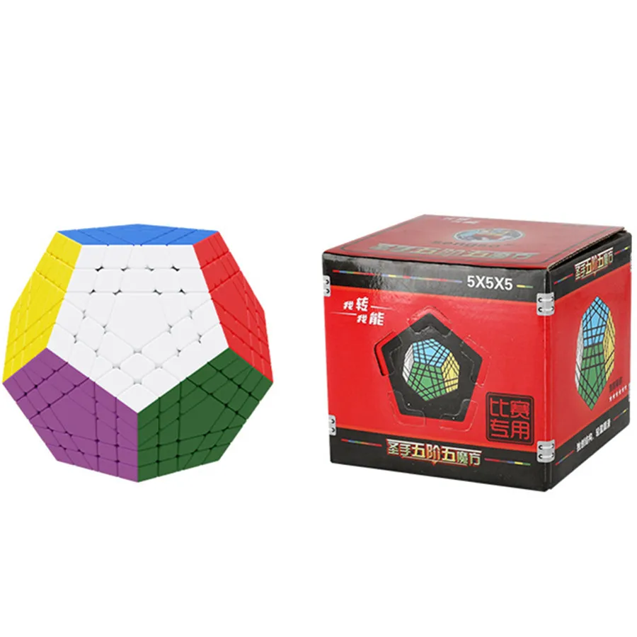 Shengshou-Cubo Gigaminx sin pegatinas, 5x5, dodecaedro, rompecabezas, velocidad, 12 caras, Megaminx, Cubo mágico, juguete, regalo para niños