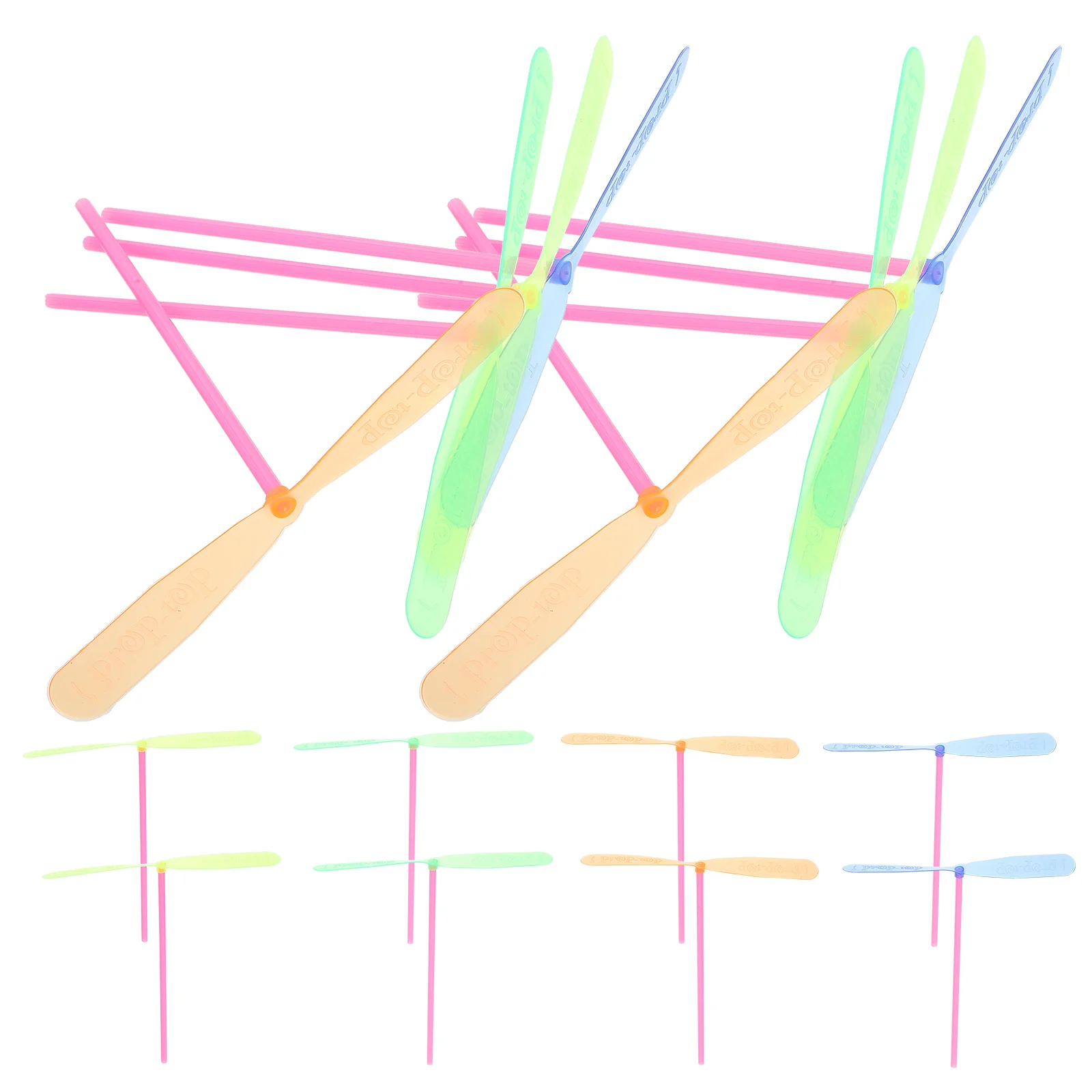 40 قطعة ألعاب للأولاد دفع يدوي من الخيزران اليعسوب للأطفال في الهواء الطلق ألغاز طائرة بلاستيكية للأطفال