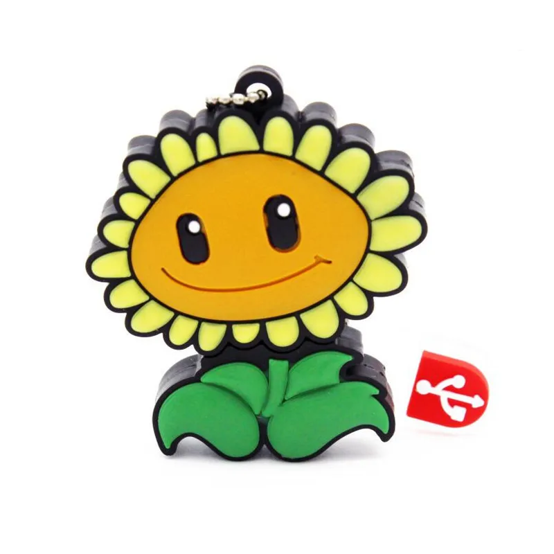 JASTER Cartoon Sunflower USB 2.0 Flash Drive 100% Real Capacity 32GB 64GB 128GB Creativity Pen Drives Student Gifts Memory Stick