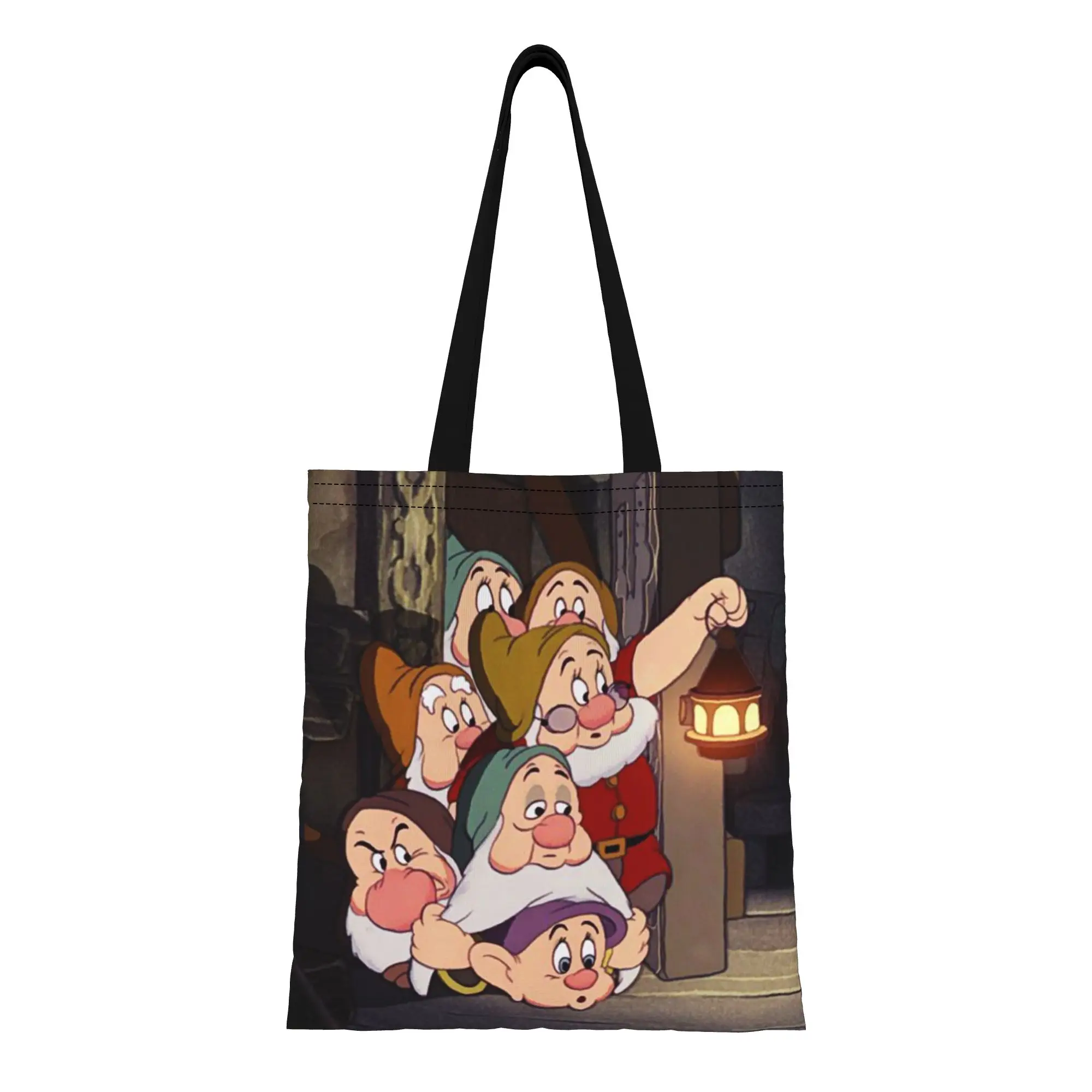

Back to school the Seven Dwarfs Snow White and the Seven Dwarfs Canvas Tote Bag Perfect for Shopping Women's Top-Handle Bags