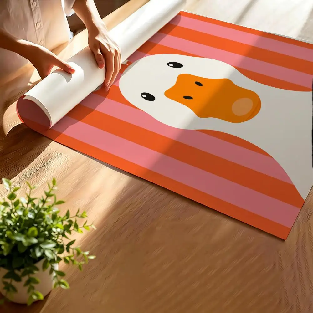 Pattern What The Duck Art Funny Poster High-definition  poster stickers, suitable for bedroom, living room, home decoration
