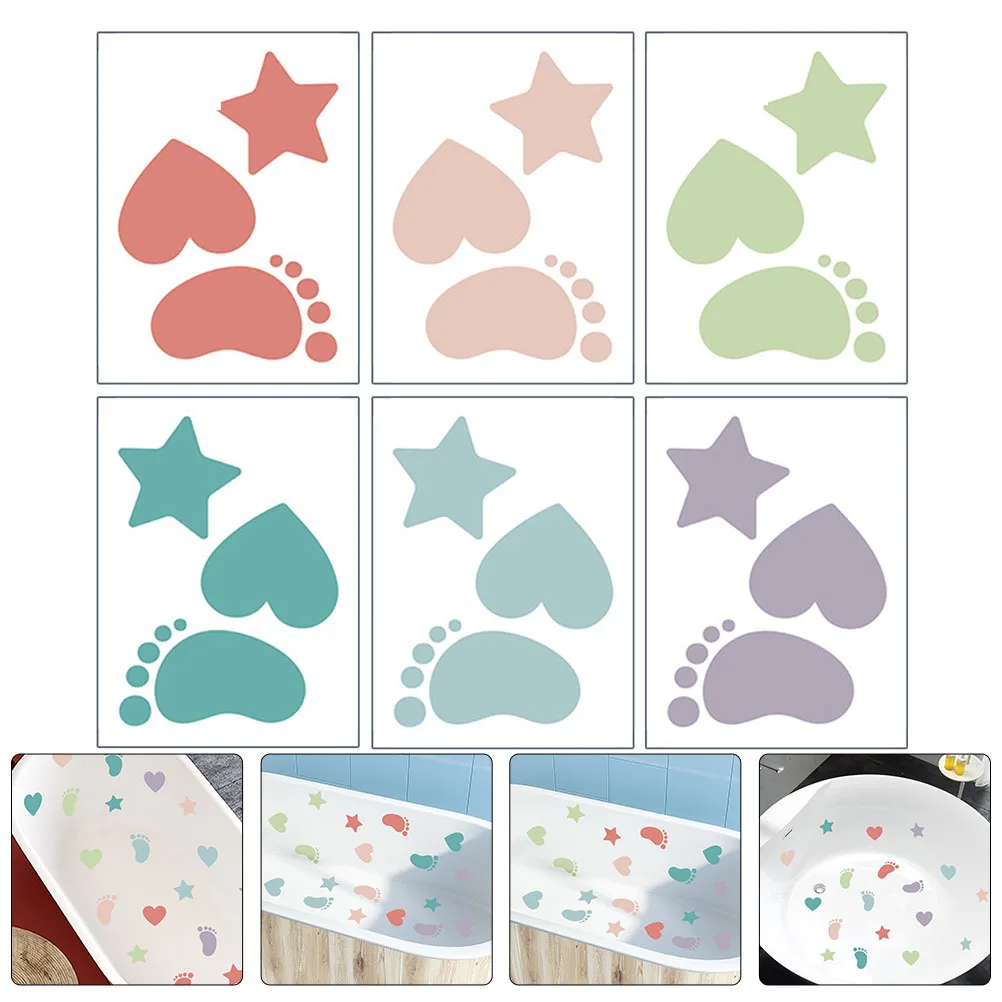 

2pcs Non-Slip Bathtub Stickers Pvc Waterproof Floor Decals For Bathroom Shower Safety Grip Sea Animal Adhesive Stickers