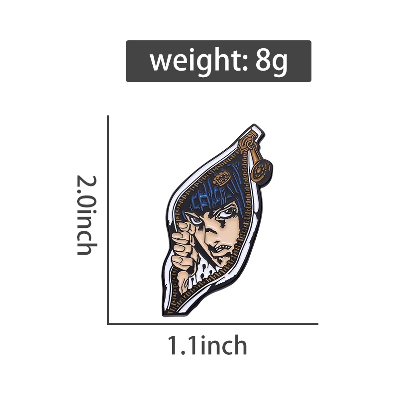 Эмалированные булавки с персонажами аниме, броши Джоджо на заказ, значки на лацкан, Классические Мультяшные украшения, подарок для фанатов