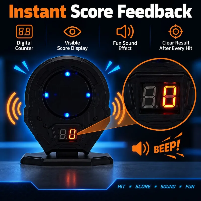 Electronic Induction Scoring Target Rebound Mechanism with Sound Feedback Practical Hobby Practice Supplies
