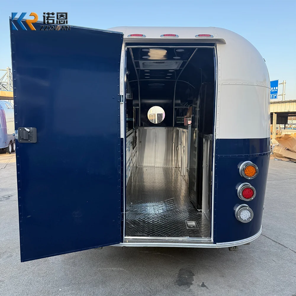 Stainless steel foodtruck hot dog deep fryer pizza mini food trucks miami ice cream push stand cart trailer