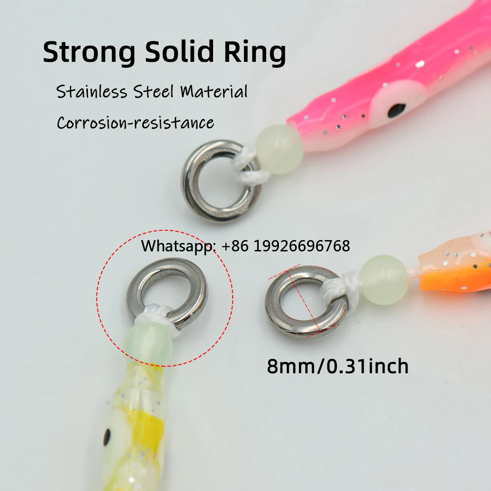 

Soft Squid Skirt Lure Slow Jigging 2 Assist Hooks Saltwater Fishing Luminous Artificial Bait Rose White Orange manufacturer