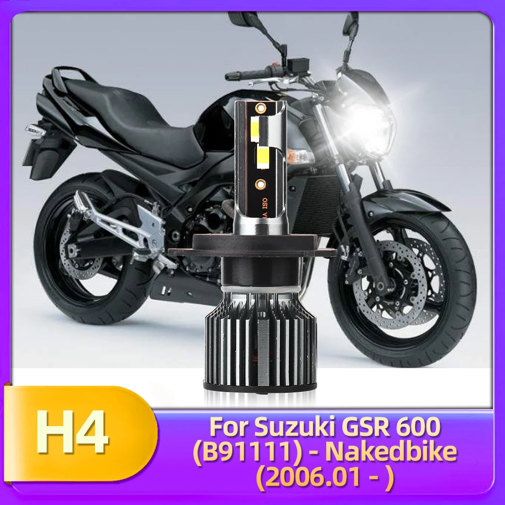 HiLo LED CSP H4 para motocicleta, accesorio de 12V para Suzuki GSR 600 (B91111), 2006, 2007, 2008, 2009, 2010, 2011, 2012, 2013, 2014, 2015, 2016, 2017, 2018-2022