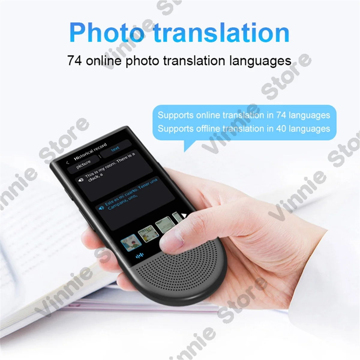 4G AI Translator Recorder Support 148-Language Real-Time Translation Offline Translation ChatGPT Voice Photo Translator
