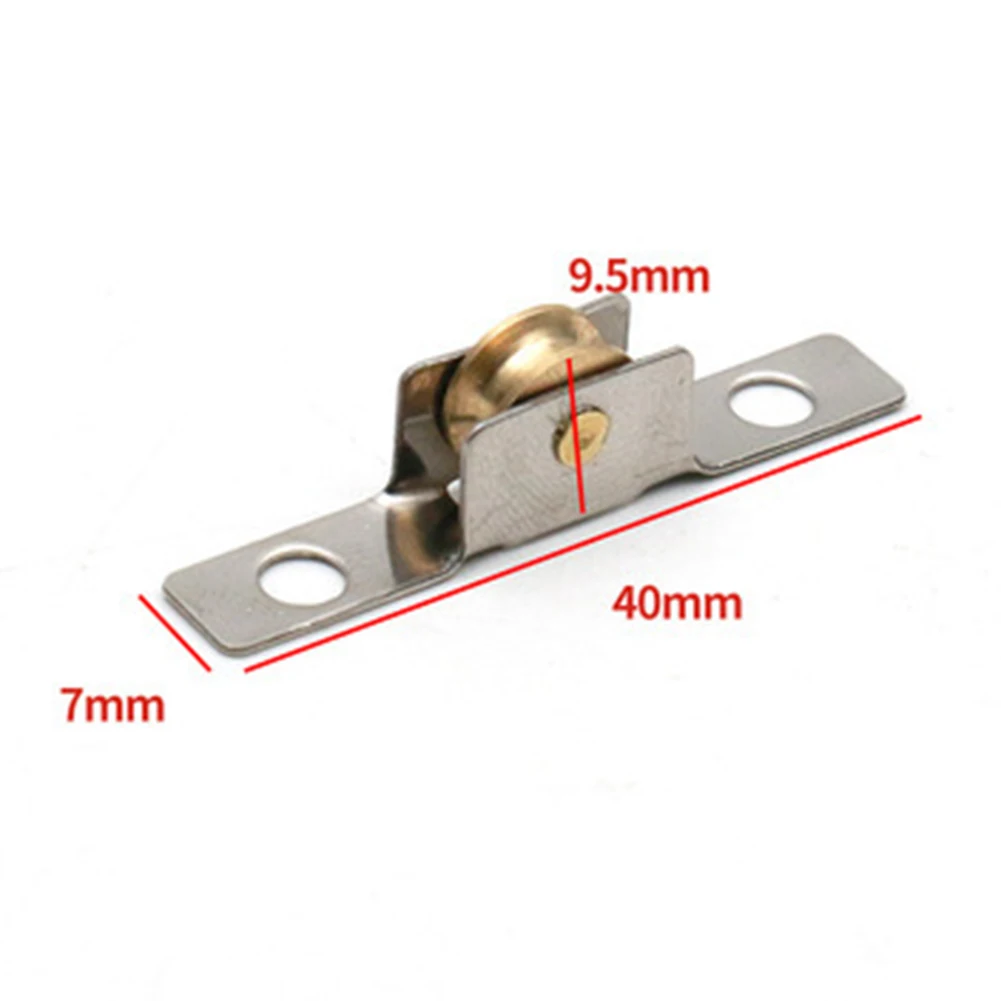 7/7.5/10/12mm Old-Fashioned Sliding Door Roller Cabinet Copper Caster Wheel Pulley Runners For Wardrobe Furniture Hardwar