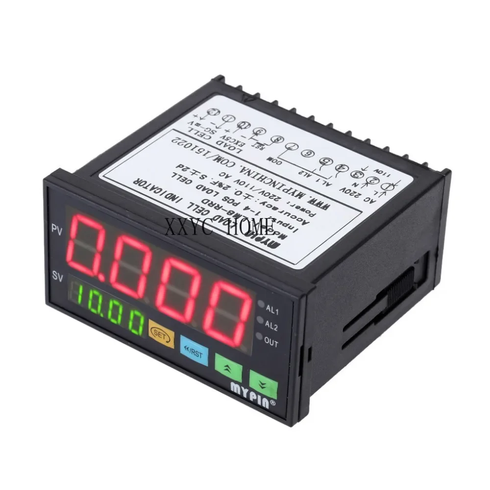 MYPIN LM8-RRD Digital Weighing Controller LED Display Weight Controller 1-4 Load Cell Signals Input 2 Relay Output 4