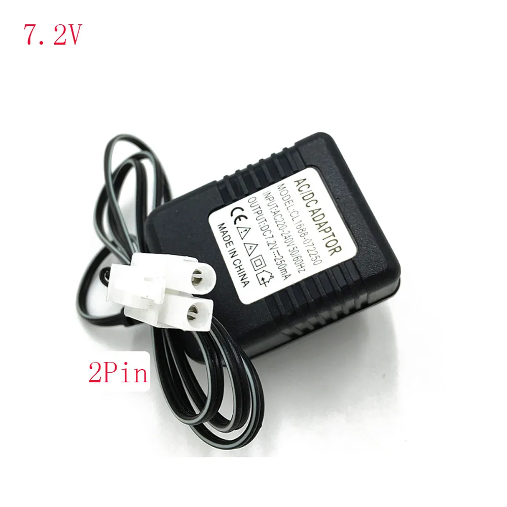 7.2V 9.6V 2Pin Voeding Lader Voor Rc Speelgoed Voor Nicd Nimh Batterij 220-240V Eu plug Input 5V Usb Ingang 7.2/9.6V Uitgang Oplader