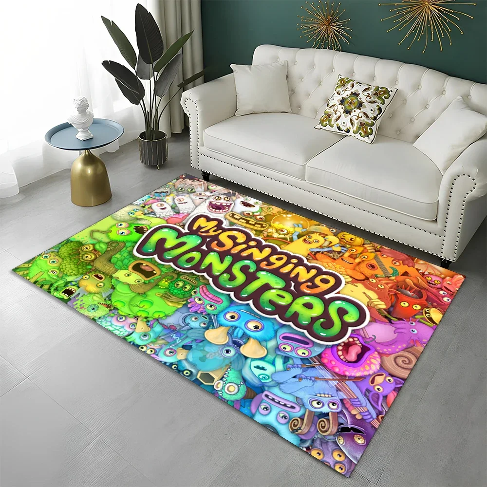 Tapis de jeu vidéo My Singing Monsters 3D, dessin animé, pour la maison, salon, chambre à coucher, canapé, paillasson, tapis de sol antidérapant