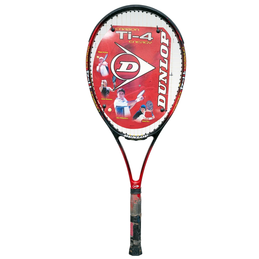 

DUNLOPTennis Racket Shockproof Carbon Fiber Tennis Racquet Light-Weight Fast Control Tennis Padel Professional ti-4 midplus98 G1