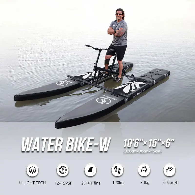 Spatium Inflatable Water Bike Portable Pedal Bike Kayak Boat Water Sport Equipment For Aquatic Park