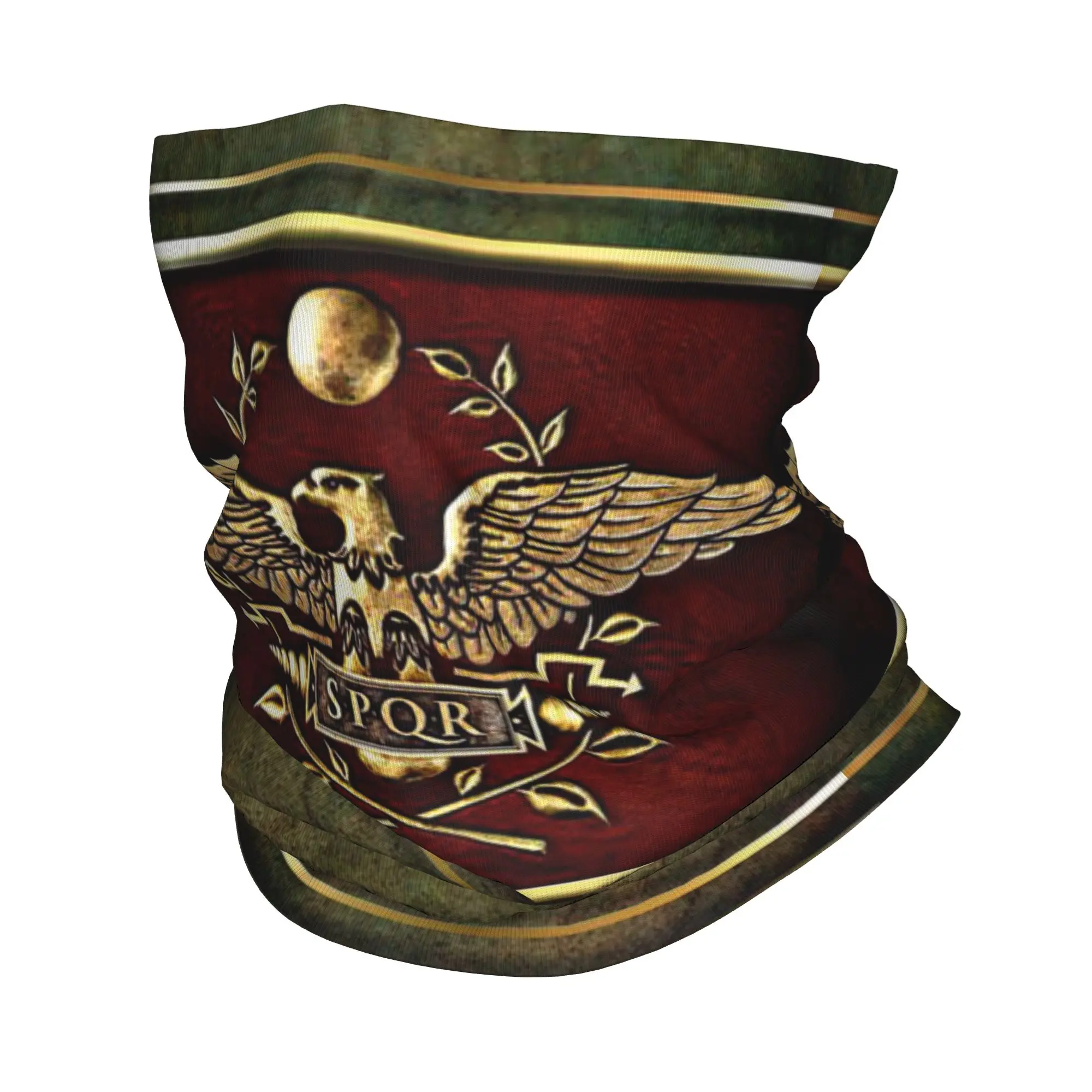 

Vintage SPQR Golden Roman Empire Eagle Bandana Neck Cover Printed Magic Scarf Cycling Scarf Outdoor Sports For Men Women Adult