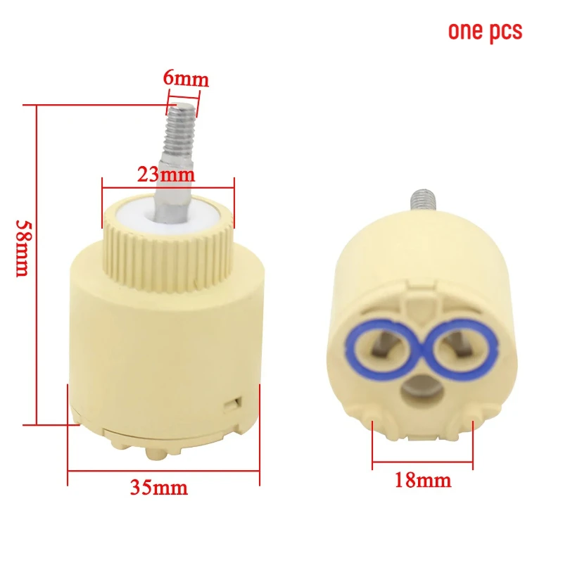 1Pcs Faucet Spool Core Ceramic for Bathroom Shower Room Accessories Screw Two-hole 35mm Water Valve Core Cartridge