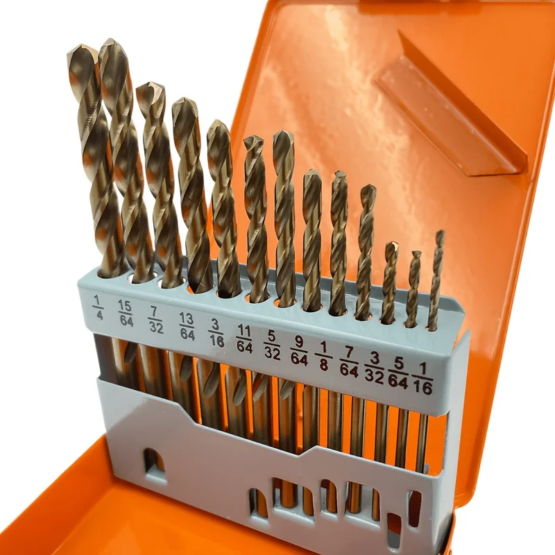 13-teiliges M35 Kobalt HSS Bohrerset, Spiralbohrer für Metall, Edelstahl, Holz & Kunststoff, Hochleistungsfähig mit Aufbewahrungskoffer – Detail 2