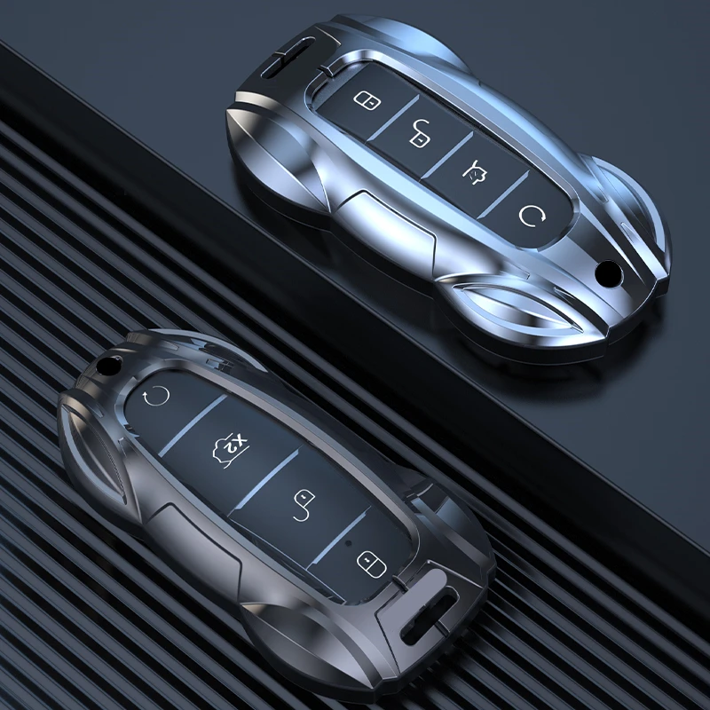 Metal Car Remote Key Cover Case Holder Shell Fob For BYD New ATTO 3 Atto 2 Song Pro Shark 6 Dolphin Mini Seal U 05 Sealion 07 EV
