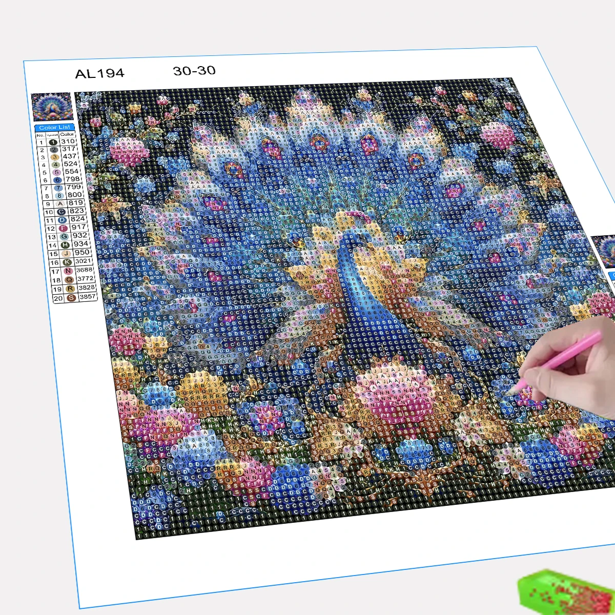 Peacock Diamond Painting Kit 6
