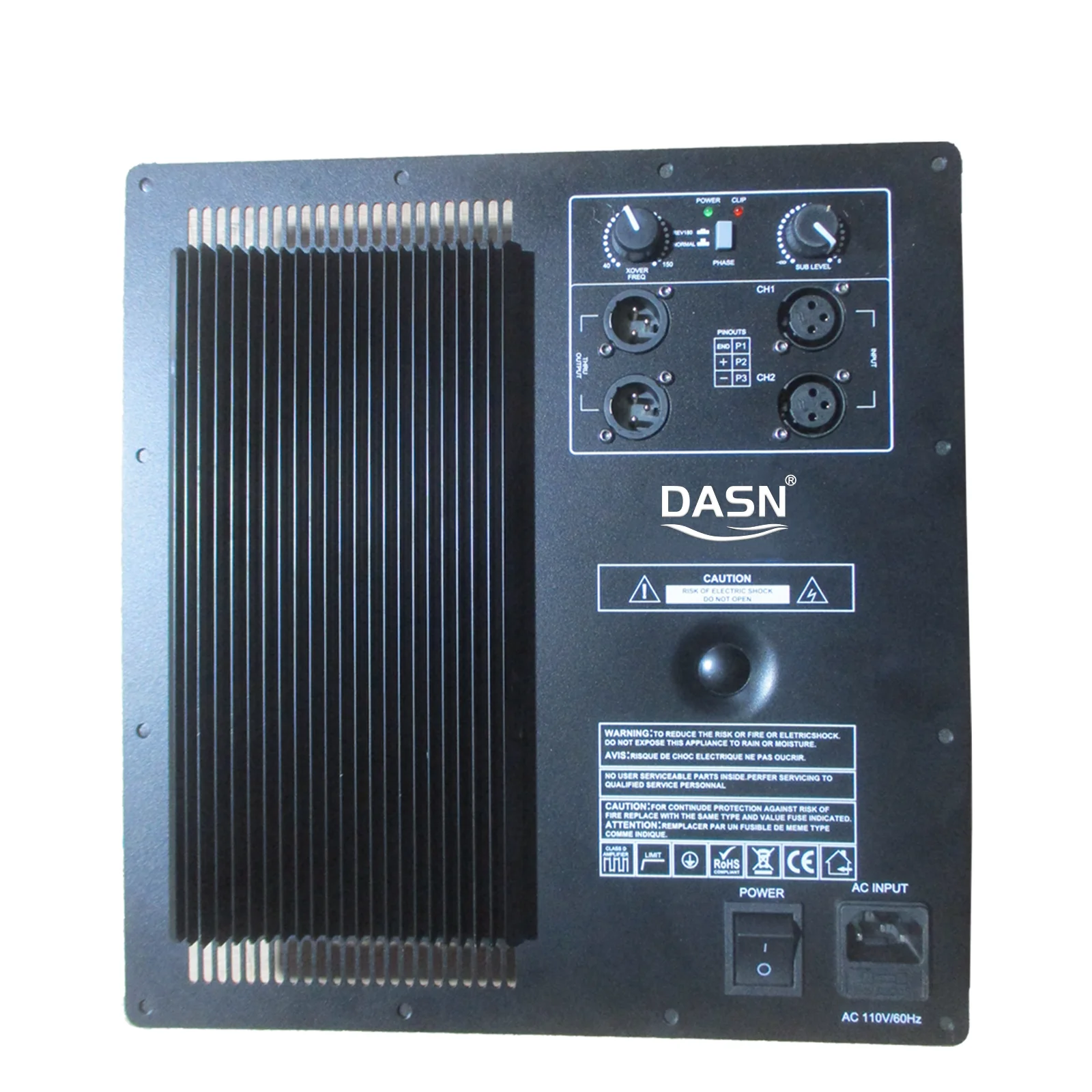 

DASN DB-1800W DSP Monoblock Mixer Class D Power Amplifier Subwoofer Module Audio Board Professional