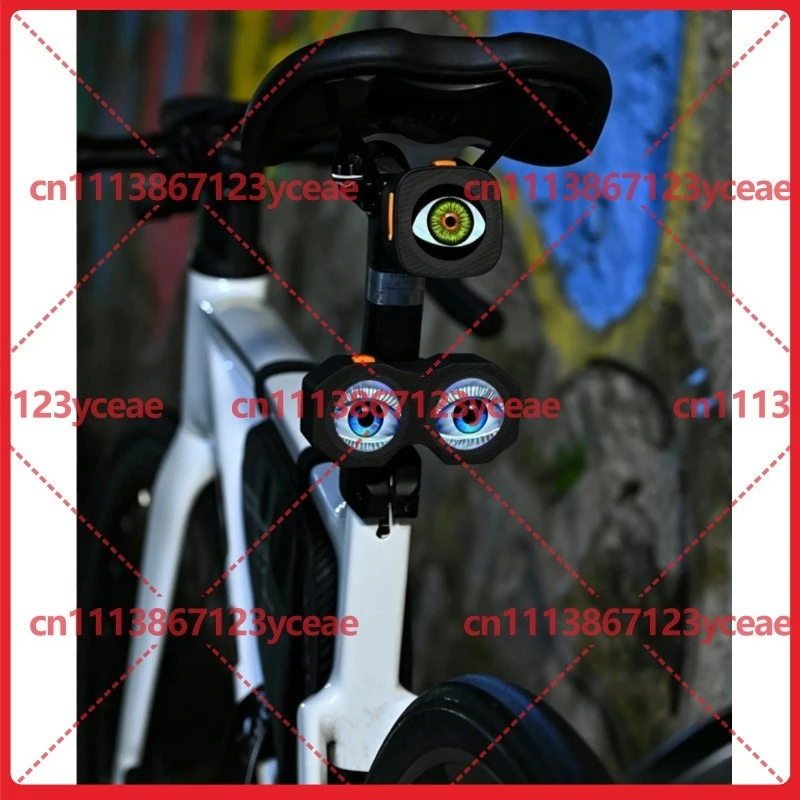 For Bicycle E‑Bike APP Controlled 82 Modes Dynamic Demon Eye Rechargeable LED Tail Light Hardware Repair Component