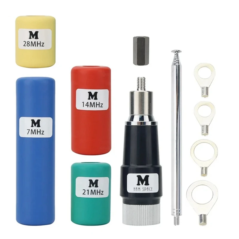 

MA-01 V2.7 Portable Telescopic GP Antenna Kit 7Mhz 100W Shortwave Antenna With 7Mhz/14Mhz/21Mhz/28Mhz Coil Durable