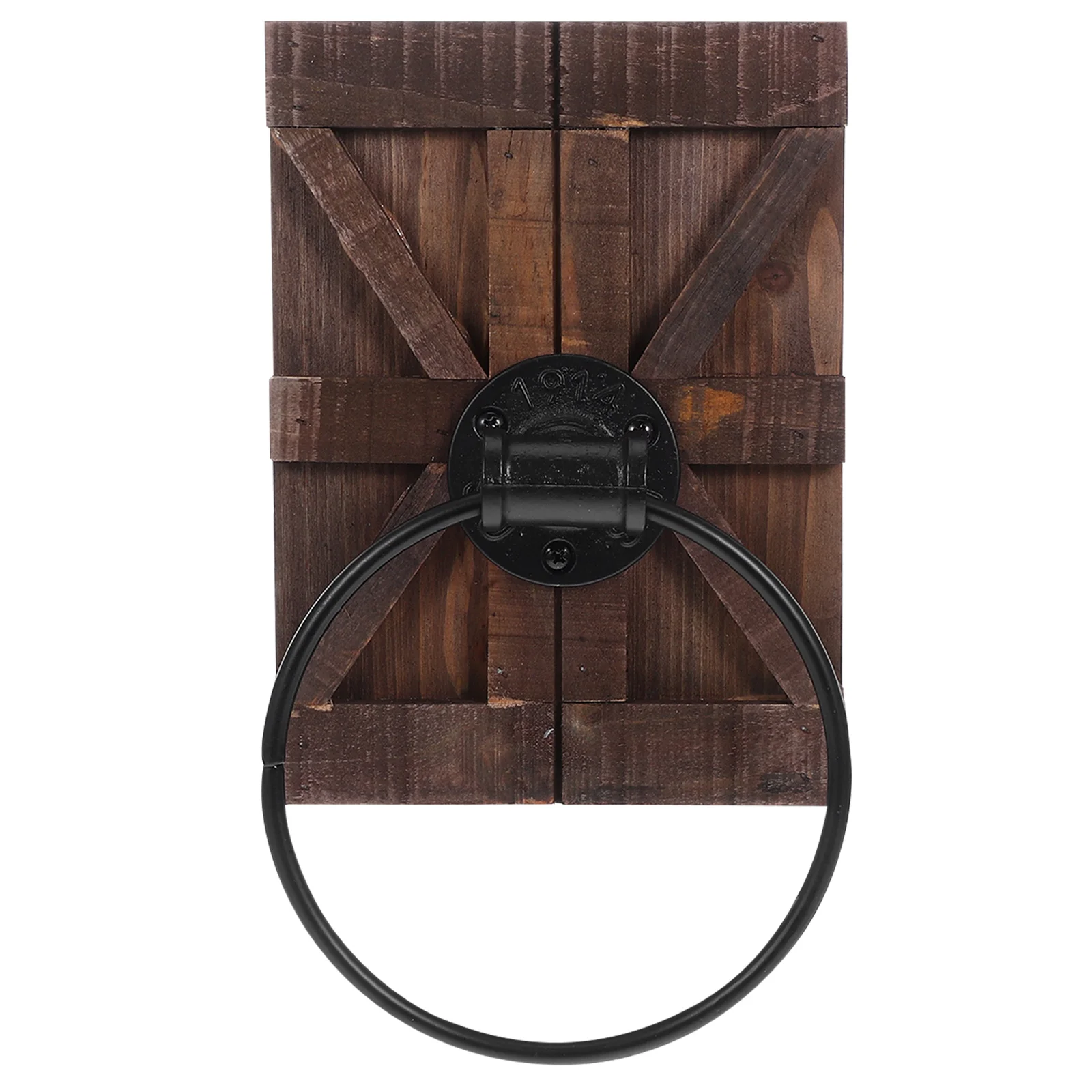 الحديد الحائط منشفة حامل خمر ريفي براون مزرعة اكسسوارات الحمام منشفة الشاي رف المسنين النهاية #2