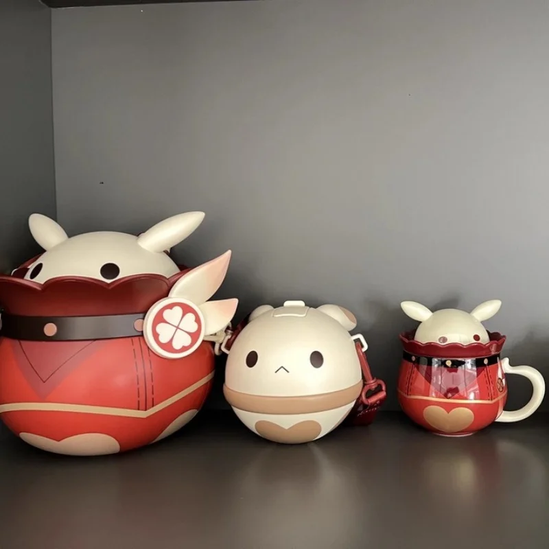 

Официальная бутылка для воды Genshin Impact с трубочкой, милая мультяшная, портативная, для фанатов, для повседневного использования, путешествий, 670 мл, большая емкость, подарки