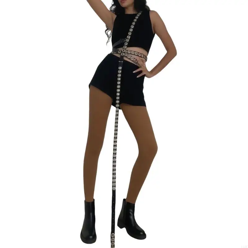 2025 Sabuk tipis yang dapat disesuaikan dengan gaya baru 12ft Long Multi Loop PU Aksesori Kulit