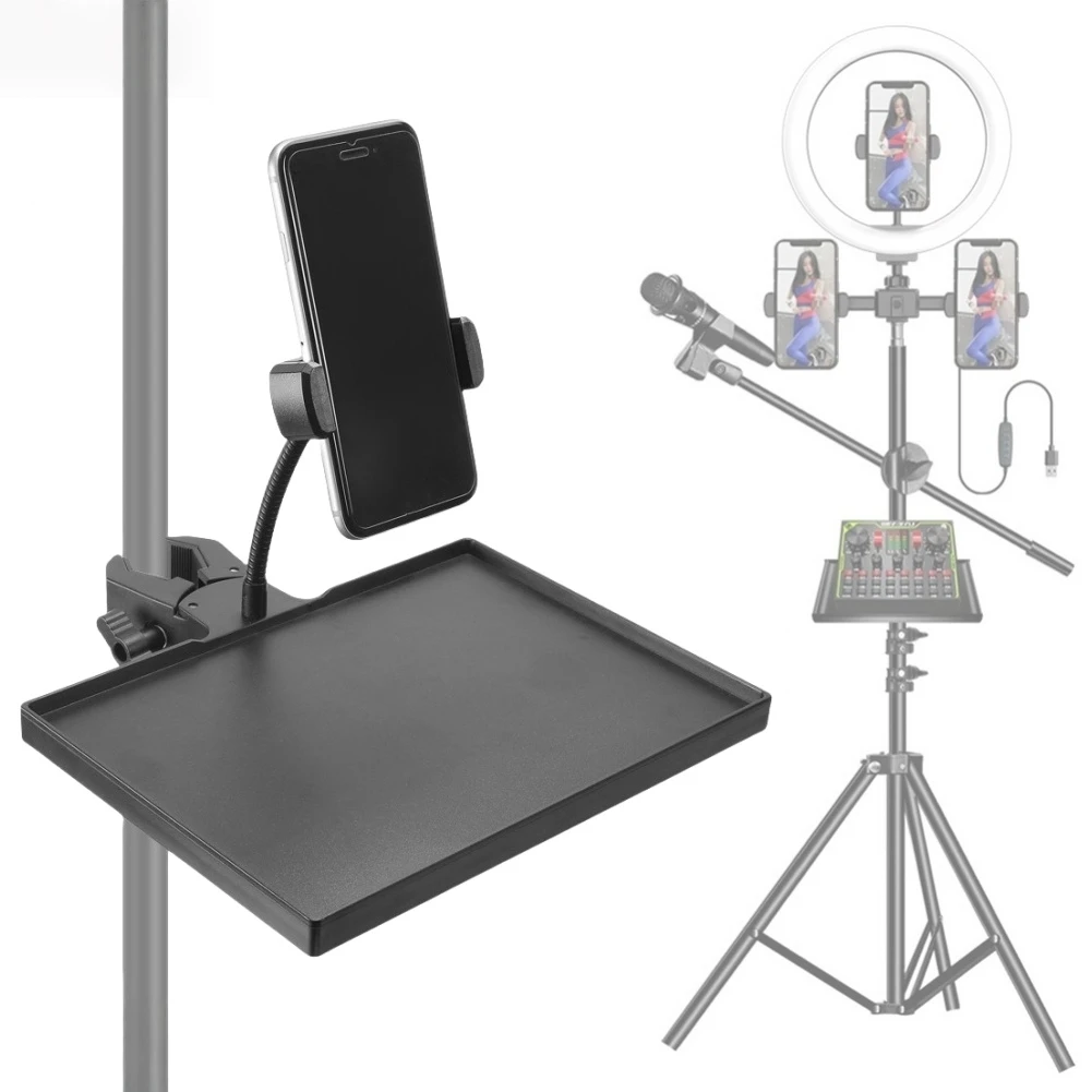 Accessory Storage Sound Card Tray Compatible With Various Stands Live Tripod Bracket Package Content Screws On To