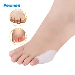 Pexmen-Corrector de juanete para el dedo del pie, separador de dedos de los pies, Gel de 2 piezas, para prevenir callos y ampollas