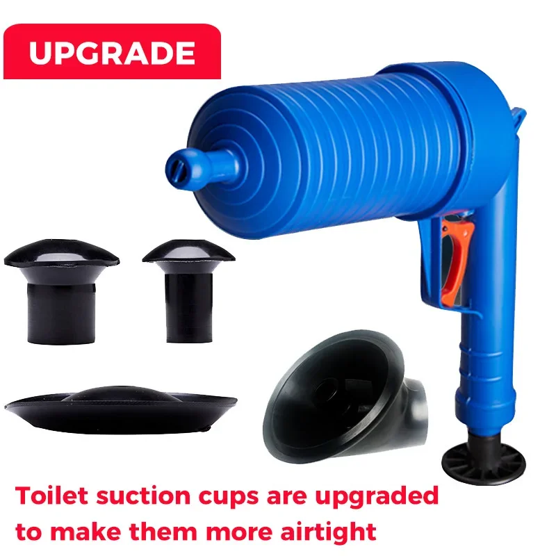 Pneumatic Sewer Unclogger Floor Drain Pressure Cleaner Bathtub Toilet Pluger Sink Dredge Pump Household Drain Clog Remover