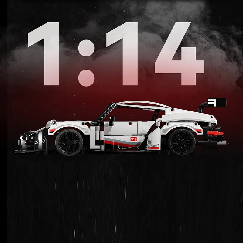 Bloques de construcción de supercoche, escala 1:14, colección de modelos de coches de carreras, adornos de ladrillos, regalos de Navidad para niños y adultos, 1214 Uds.