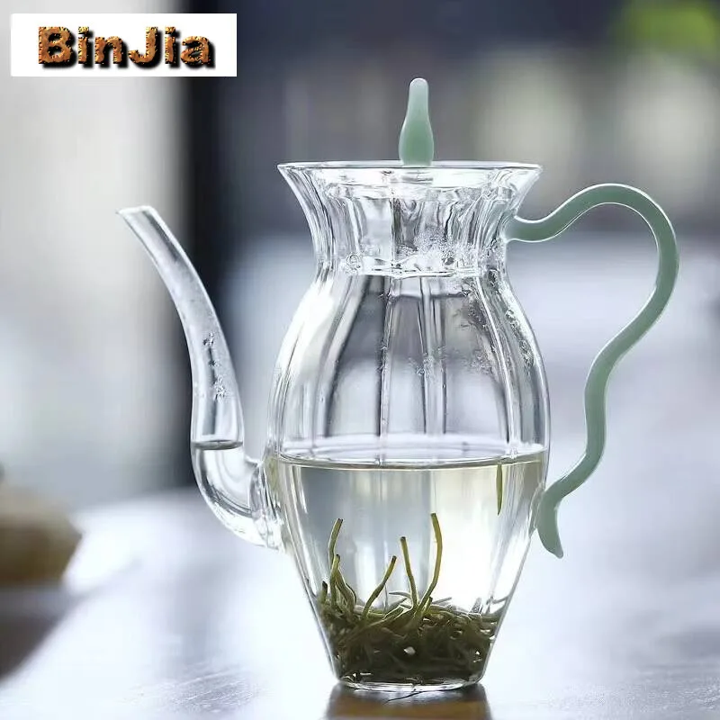 

260 мл стеклянный чайник ручной работы, устойчивый к высоким температурам, боковая ручка, один горшок, разделение чая, воды, маленький чайник, подарки