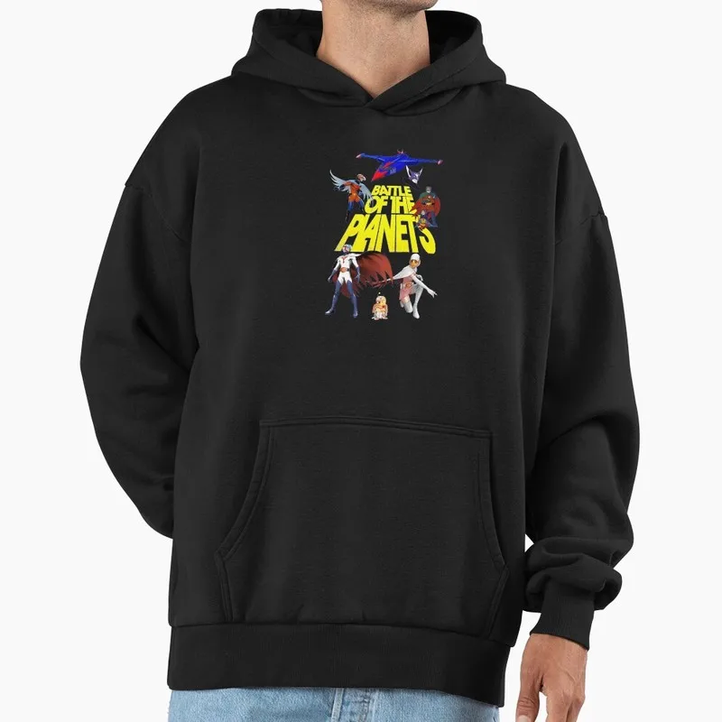Kagaku Ninja-Tai Gatchaman Science Ninja Team Fleece Pullover Hoodie Vintage 70s Anime Battle of the Planets G-Force Fan Tops