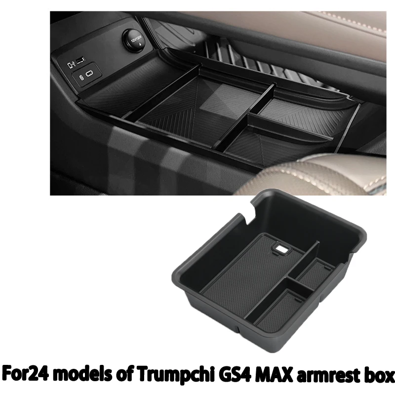 Adecuado para 24 modelos de Trumpchi GS4 MAX, caja de almacenamiento para reposabrazos, caja de almacenamiento central modificada, caja de almacenamiento inferior del control central.