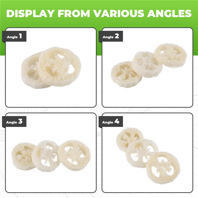 

A36T-150 шт., натуральная люфа, ломтики люфы, ручная работа, коробка для мыла из люфы, лоток, инструменты, чистящая губка, держатель для мыла для лица