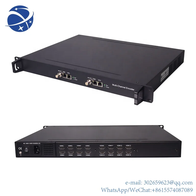 yyhc 8 16 24 Channel Digital TV headend device H.264 HD  streaming encoder