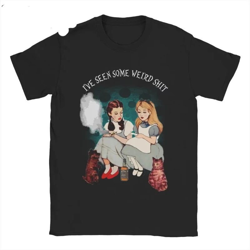 Alice Dorothy Weird Alice's Adventures in Wonderland Womens Tshirt Short Sleeved Round Neck T-shirt Summer Top