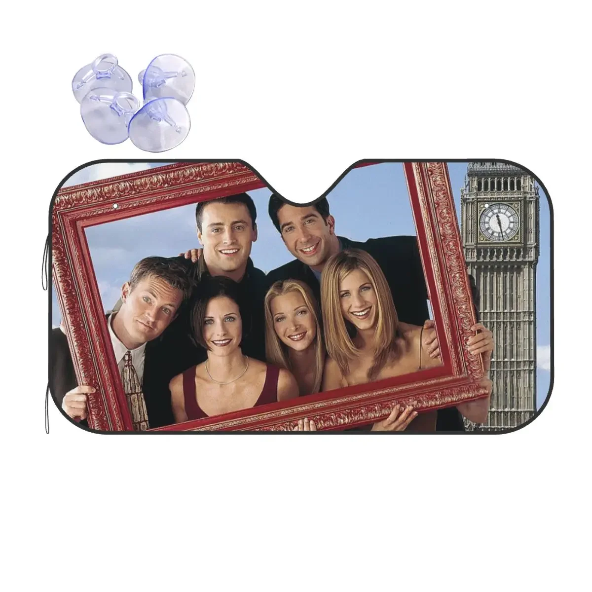 

Rachel Monica Joey Ross Chandler Novelty Windshield Sunsha 76x140cm Friends TV Show Foils Sun Visor Sun Sha Protect
