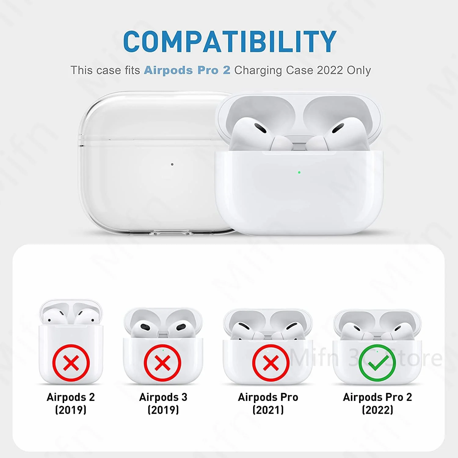 Dành Cho Tai Nghe AirPods Pro 2 Ốp Lưng Trong Suốt Mềm TPU Bao Không Dây Bluetooth Ốp Bảo Vệ Cho Không Khí Quả Pro 2 Silicone bìa Mềm