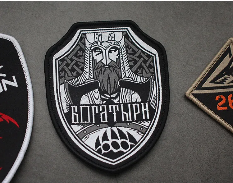 Escape from Tarkov Gestickter Aufnäher Knight MMAC Black Division Bogatyrs Taktisches Armband für Kleidung, Rucksack, DIY-Dekoration – Detail 5
