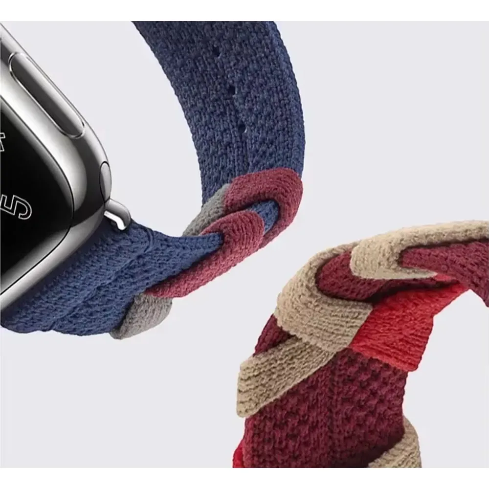 Bracelet à tour unique avec Logo Bridon pour Apple Watch Ultra 3 11 10 9 7 8 49mm 46mm 45mm 41mm, Bracelet en Nylon IWatch SE 6 5 SE3 44mm 42mm