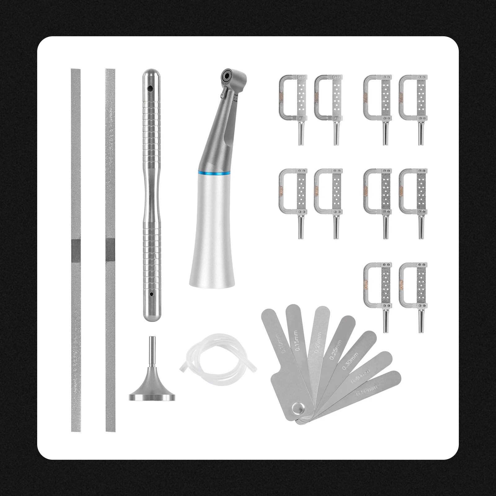 AZDENT Dental 1:1/4:1 Interproximaler Streifenkontra-Winkelstück für kieferorthopädische Zahnlückenmessung – Detail 22