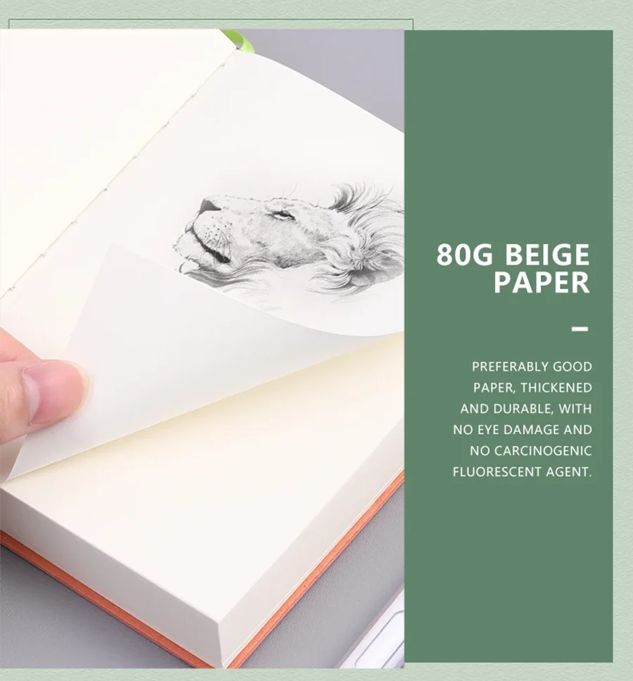 Notizbuch aus weichem Leder, A6 (3,94 x 5,71 Zoll), minimalistisches Malbuch, leeres Buch, ultradicker Business-Notizblock, klein und frisch, 720 Seiten – Detail 4