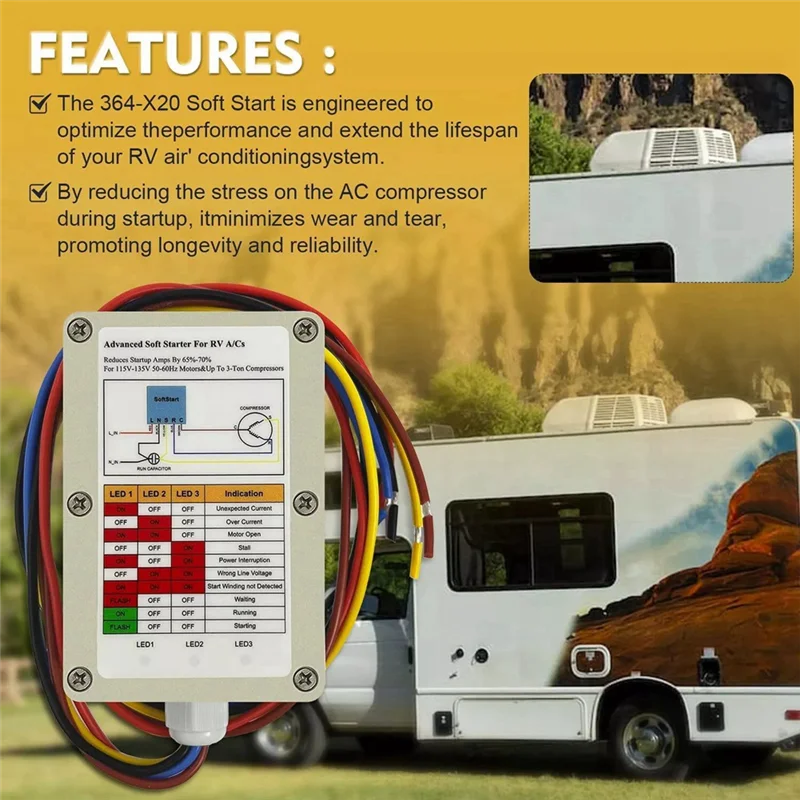 

BT-Soft Starter Kit,ASY-364-X20-IP 364 High Performance Fit For All RV A/C Applications