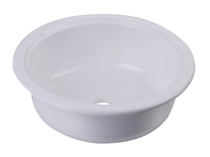 5.0/حوض RV من البلاستيك الأكريليك خفيف الوزن متنقل أبيض أو أسود حوض قافلة حوض غسيل RV