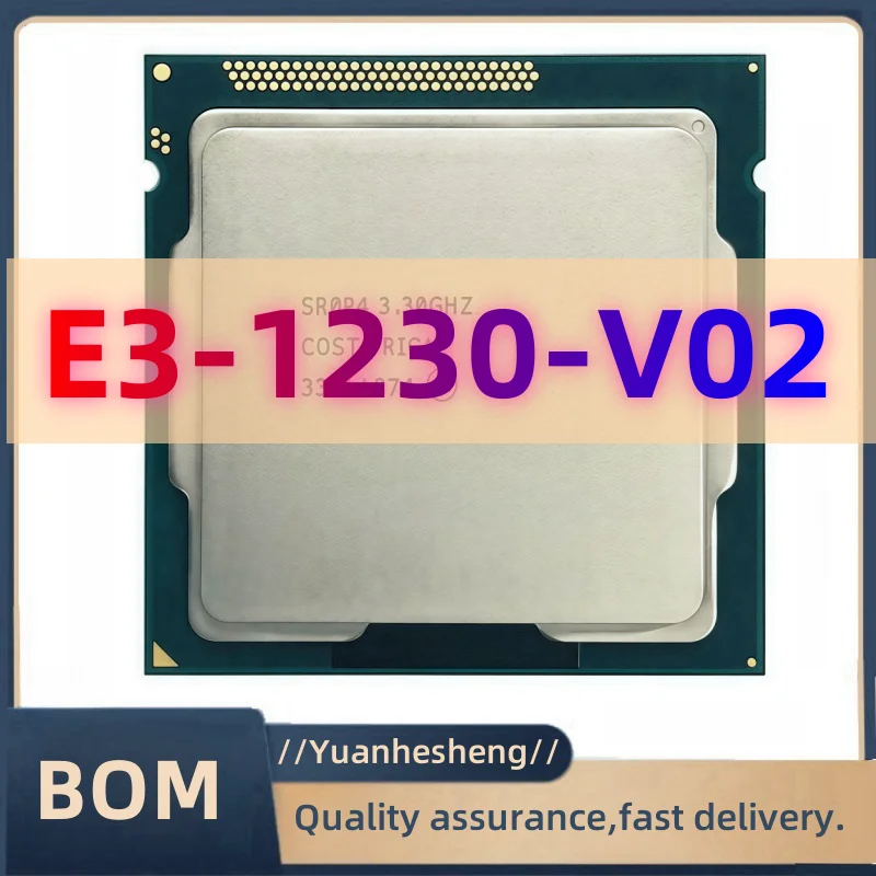 1PCS E3-1230 V2 E3 1230 V2 3.3GHz SR0P4 8M Quad Core LGA 1155 CPU E3 1230 V2